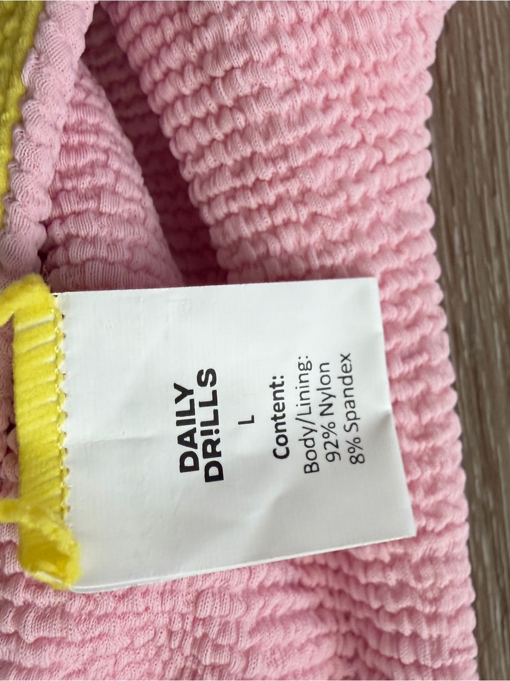 Daily Drills Pink & Yellow Reversible Bikini Set - Picture 5 of 6